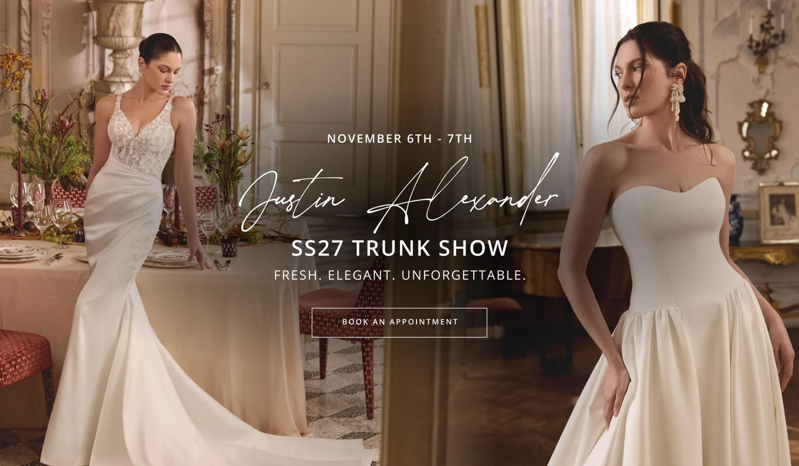 Justin Alexander SS27 Trunk Show